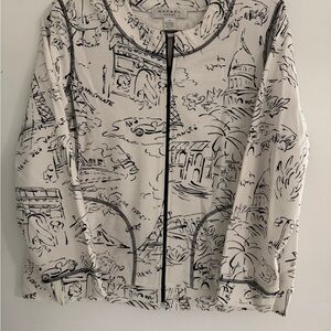 RAFAEL Sport Black and White Graphic Top